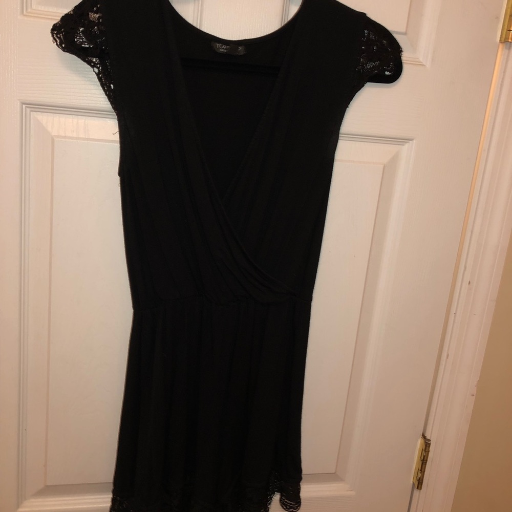 Topshop lace cap sleeve romper